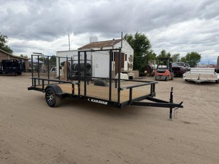 New 2026 Karavan 7-14 Ramp Gate Utility W/ Front Side Gate 3K GVWR