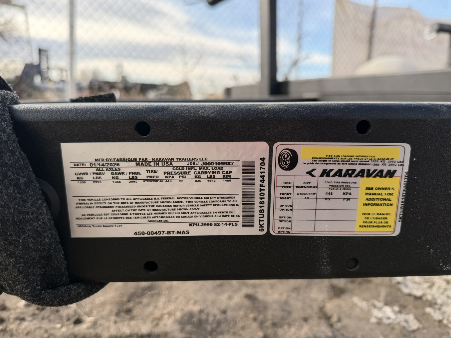 New 2026 Karavan 7-14 Ramp Gate Utility W/ Front Side Gate 3K GVWR