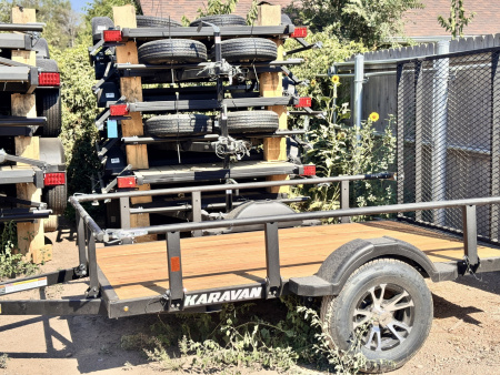 New 2026 Karavan 5-8 Ramp Gate Utility W/ Fold Down Sides 3K GVWR