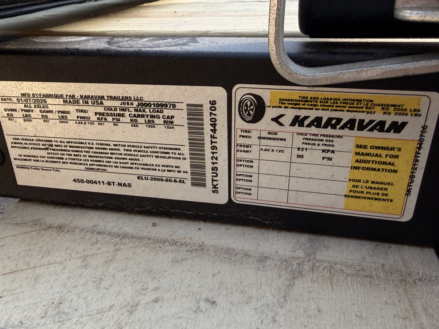 New 2026 KARA 5-8 Ramp Gate Utility W/ Slide Down Sides 2K GVWR