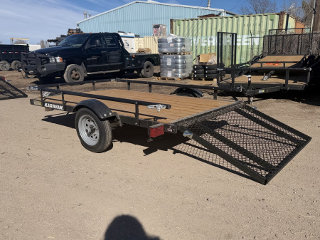 New 2026 Karavan 5-8 Ramp Gate Utility W/ Slide Down Sides 2K GVWR Utility Trailer