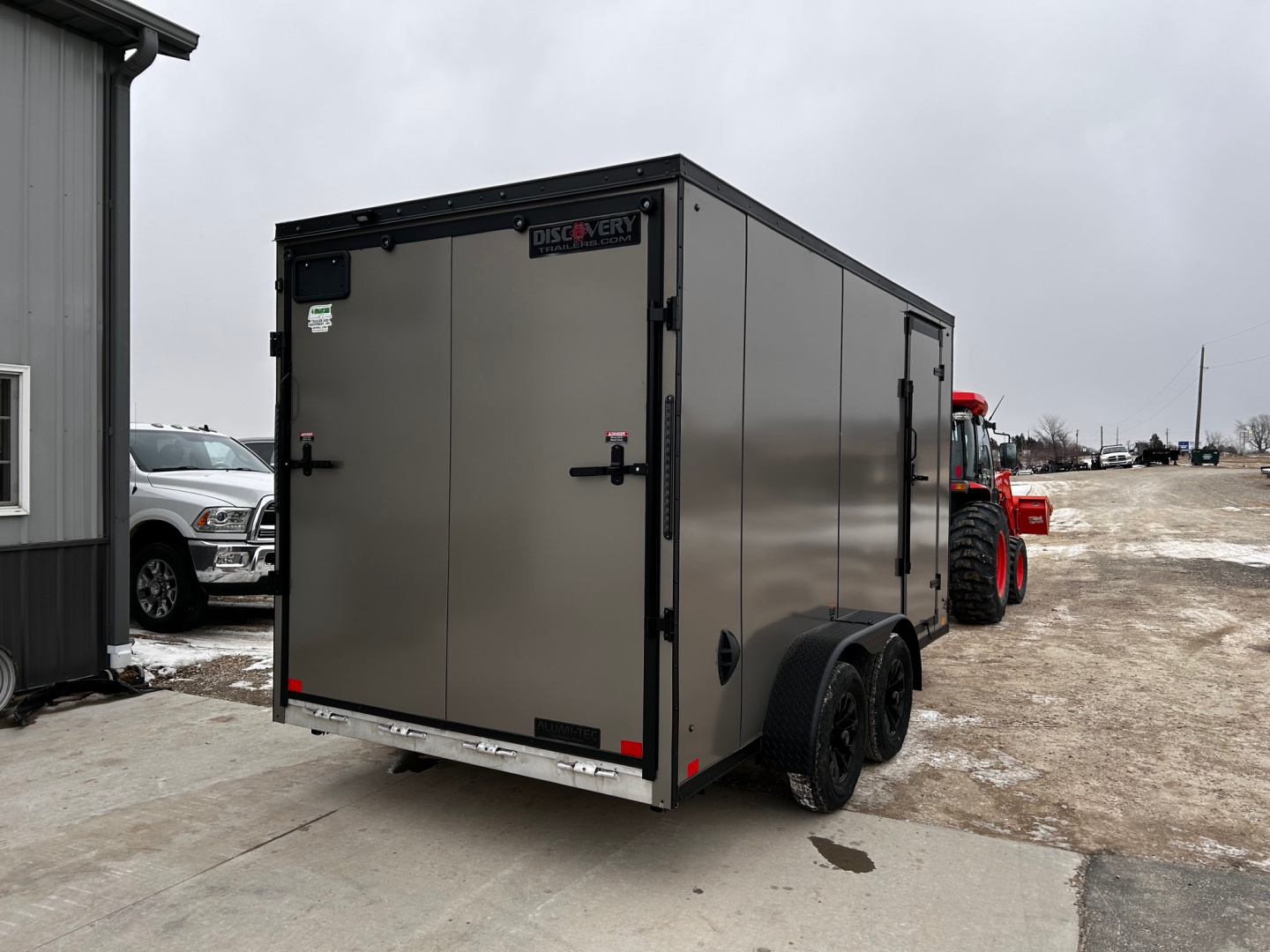 New 2026 Discovery Trailers 7X14 Blackout pack 7' interior ramp door ALUMINUM FRAME Cargo / Enclosed Trailer
