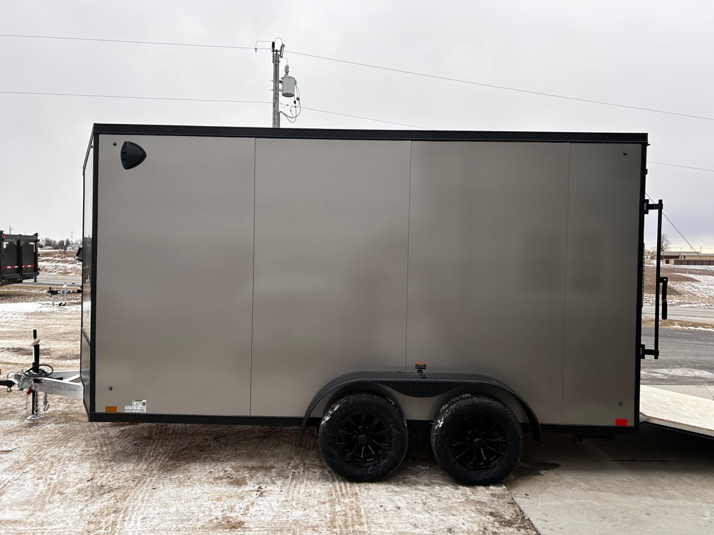 New 2026 Discovery Trailers 7X14 Blackout pack 7' interior ramp door ALUMINUM FRAME Cargo / Enclosed Trailer