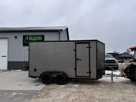 New 2026 Discovery Trailers 7X14 Blackout pack 7' interior ramp door ALUMINUM FRAME Cargo / Enclosed Trailer