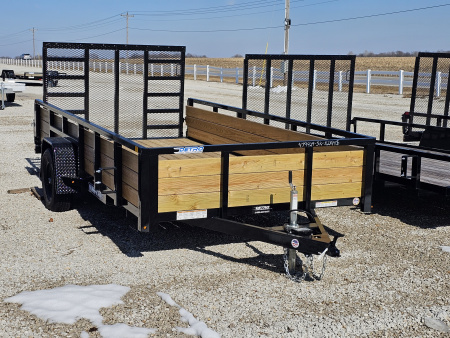 New 2026 Sure-Trac 7 x 14 Tube Top Three Board 5K Brake Utility Trailer