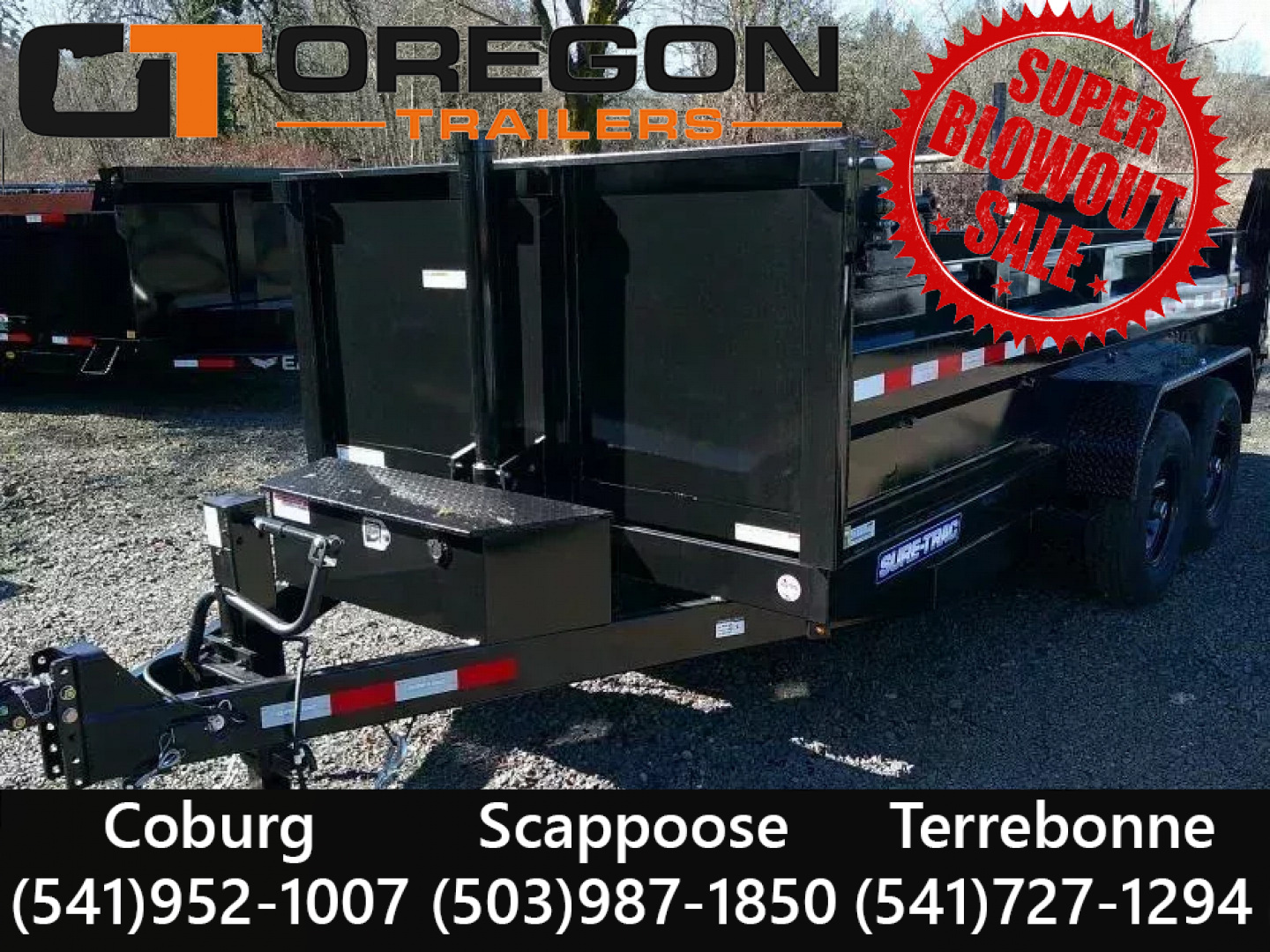 New 7X14 TA 14K Sure-Trac Low Profile Telescopic Dump