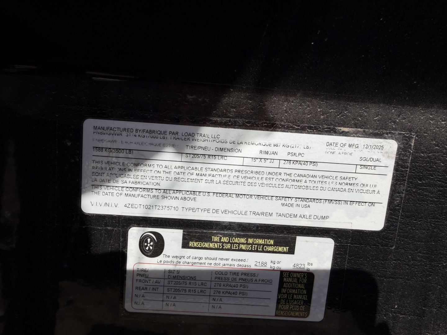 New 2026 Load Trail 5-10 Dump Ram Style 3.5K Axles