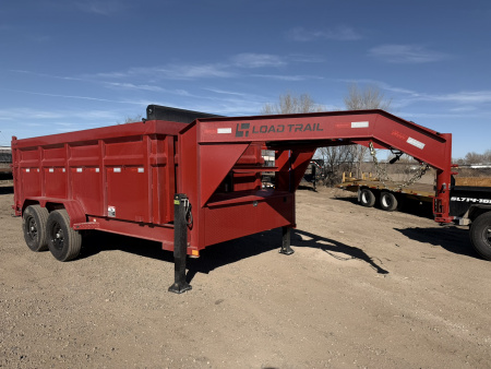 New 2026 Load Trail 7-14-4H Telescopic Gooseneck Dump W/ Hydraulic Jacks 7K Axles
