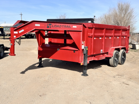 New 2026 Load Trail 7-14-4H Telescopic Gooseneck Dump W/ Hydraulic Jacks 7K Axles