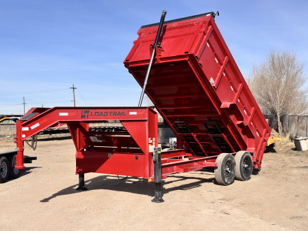 New 2026 Load Trail 7-14-4H Telescopic Gooseneck Dump W/ Hydraulic Jacks 7K Axles