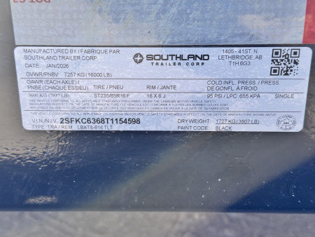 New 2026 Southland Trailers 7-HD22 Tilt Deck Equipment hauler 16K GVWR