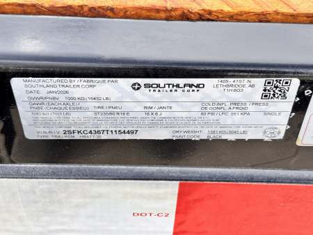 New 2026 Southland Trailers 8.5-20 Deckover Equipment Hauler W/ Aluminum Ramps 14K GVWR