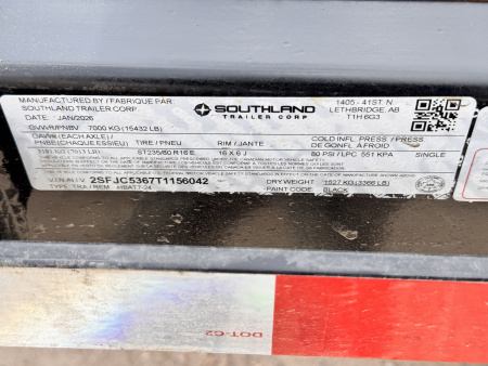 New 2026 Southland Trailers 8.5-24 Deckover Equipment Hauler W/ Aluminum Ramps 14K GVWR