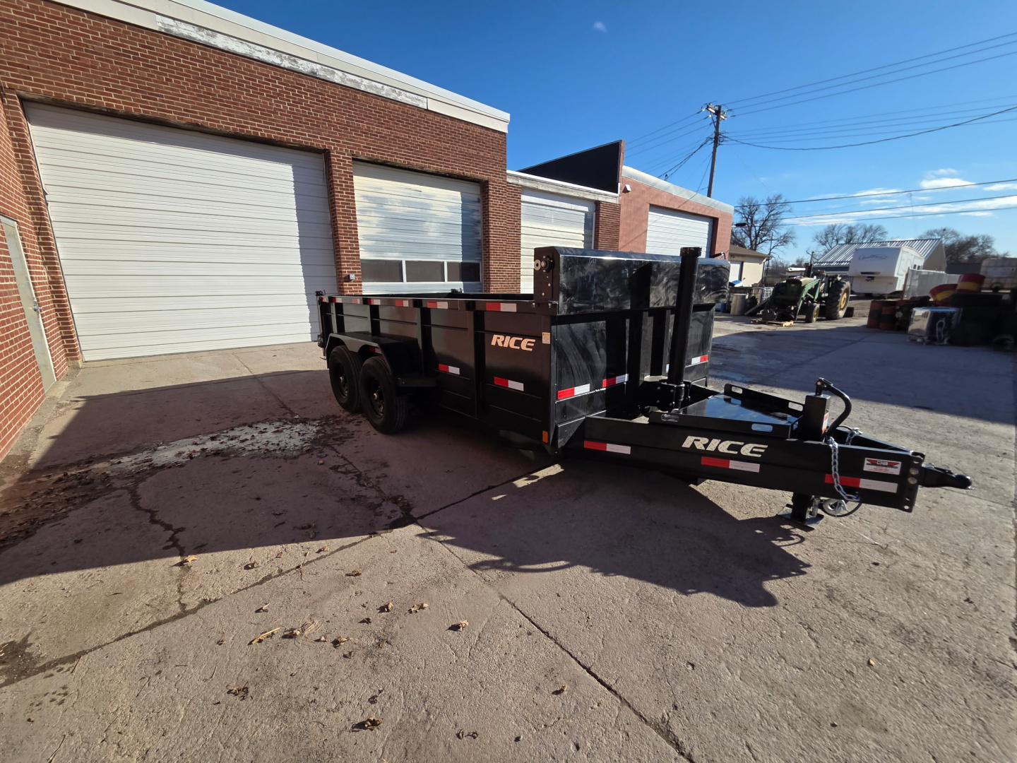 New 2026 Rice Trailers 14HD TELESCOPING Dump Trailer 7 GAUGE