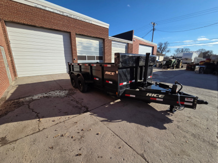 New 2026 Rice Trailers 14HD TELESCOPING Dump Trailer 7 GAUGE