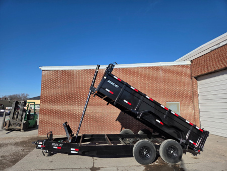 New 2026 Rice Trailers 14HD TELESCOPING Dump Trailer 7 GAUGE