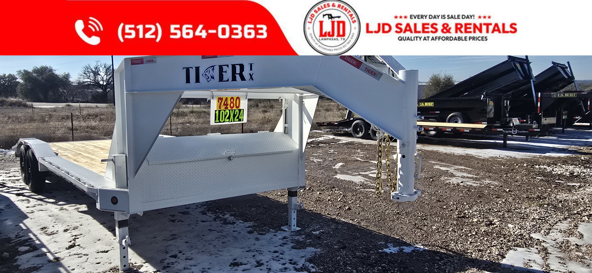 New 2026 Tiger -Gooseneck - 102" X 24' - Equipment Trailer