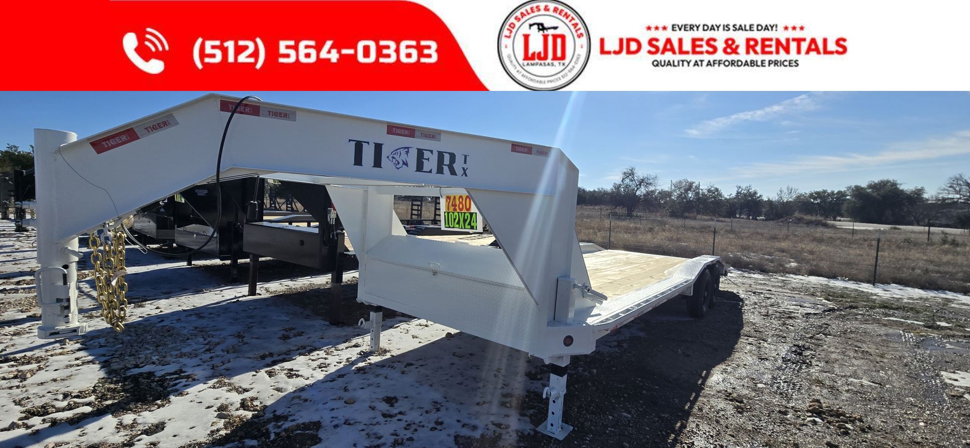 New 2026 Tiger -Gooseneck - 102" X 24' - Equipment Trailer
