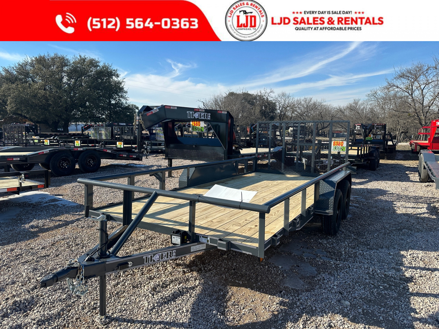 New 2026 Tiger - 83" x 16' Utility Trailer - Brakes