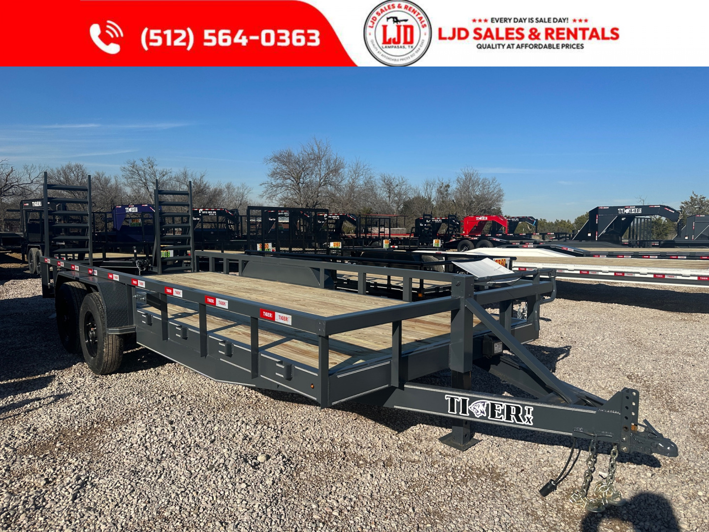 New 2026 Tiger 83" x 20' - HD Pipetop Trailer
