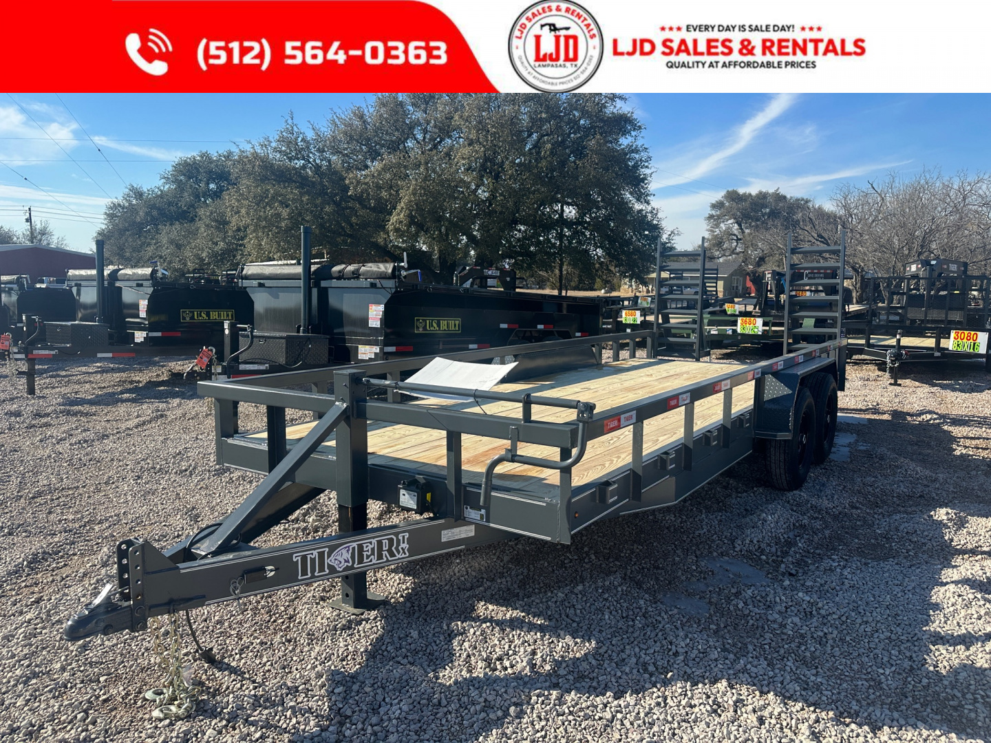 New 2026 Tiger 83" x 20' - HD Pipetop Trailer