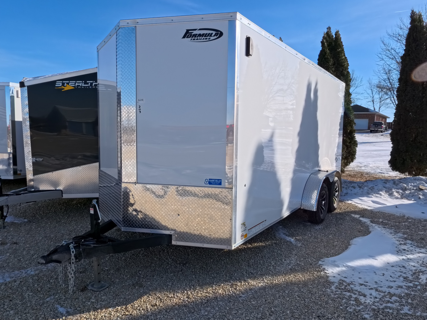 New 2026 Formula Trailers 7 x 16 x 7 Traverse Flat Top V-Nose Cargo / Enclosed Trailer with 7K GVWR