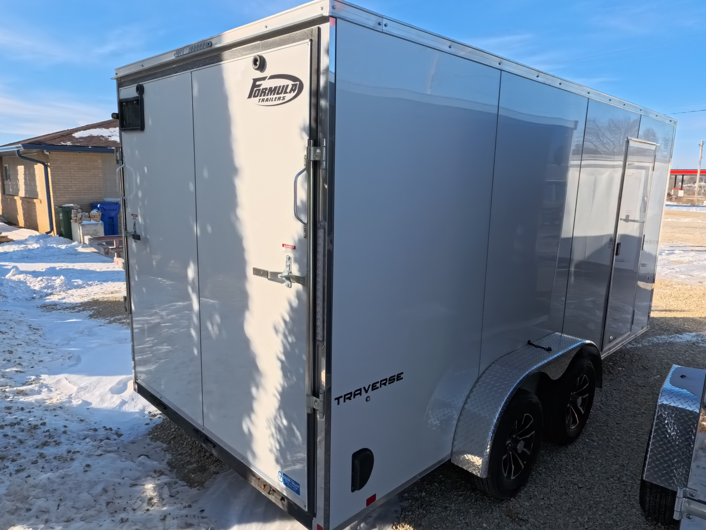 New 2026 Formula Trailers 7 x 16 x 7 Traverse Flat Top V-Nose Cargo / Enclosed Trailer with 7K GVWR