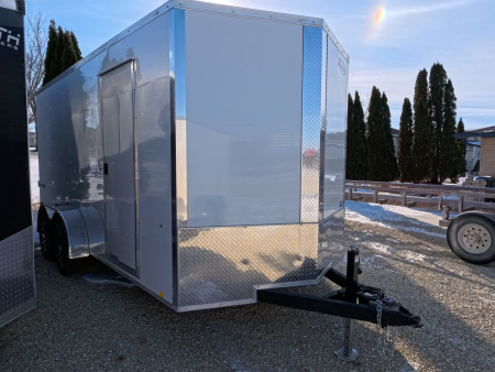 New 2026 Formula Trailers 7 x 16 x 7 Traverse Flat Top V-Nose Cargo / Enclosed Trailer with 7K GVWR