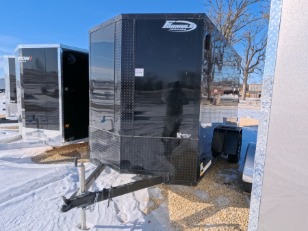 New 2026 Formula 6 x 12 x 6.5 Traverse Flat Top V-Nose with 2,990 lb. GVWR - Black with Black Trim