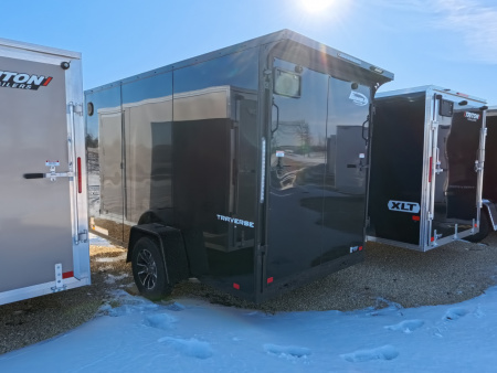 New 2026 Formula 6 x 12 x 6.5 Traverse Flat Top V-Nose with 2,990 lb. GVWR - Black with Black Trim