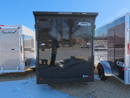 New 2026 Formula 6 x 12 x 6.5 Traverse Flat Top V-Nose with 2,990 lb. GVWR - Black with Black Trim