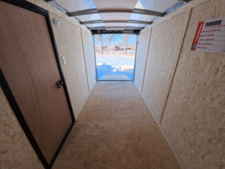 New 2026 Formula 6 x 12 x 6.5 Traverse Flat Top V-Nose with 2,990 lb. GVWR - Black with Black Trim