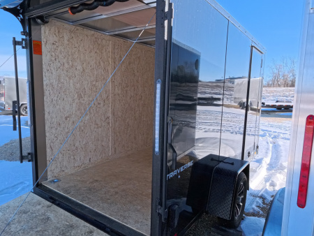 New 2026 Formula 6 x 12 x 6.5 Traverse Flat Top V-Nose with 2,990 lb. GVWR - Black with Black Trim