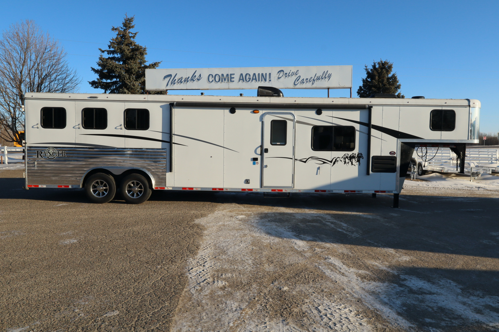 Used 2020 Bison Trailers 3 Horse LQ Horse Trailer