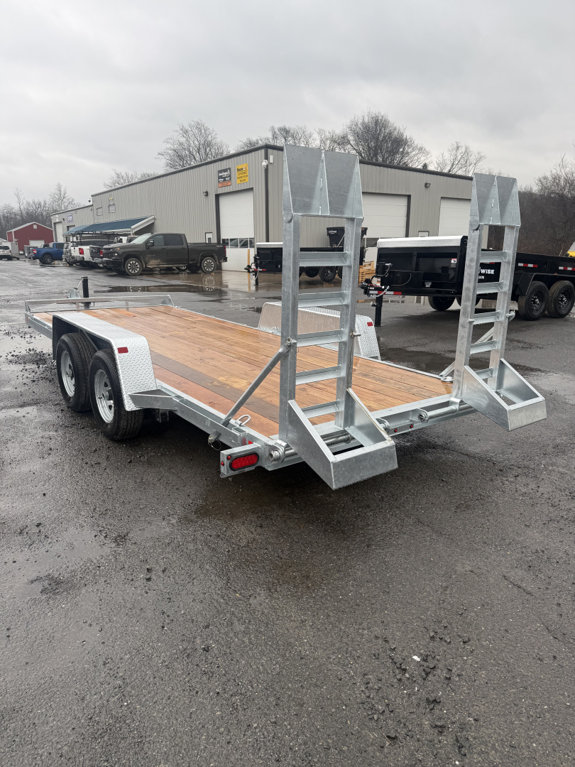 New 2026 BWISE 82x18' 10K - Galvanized Equipment Trailer
