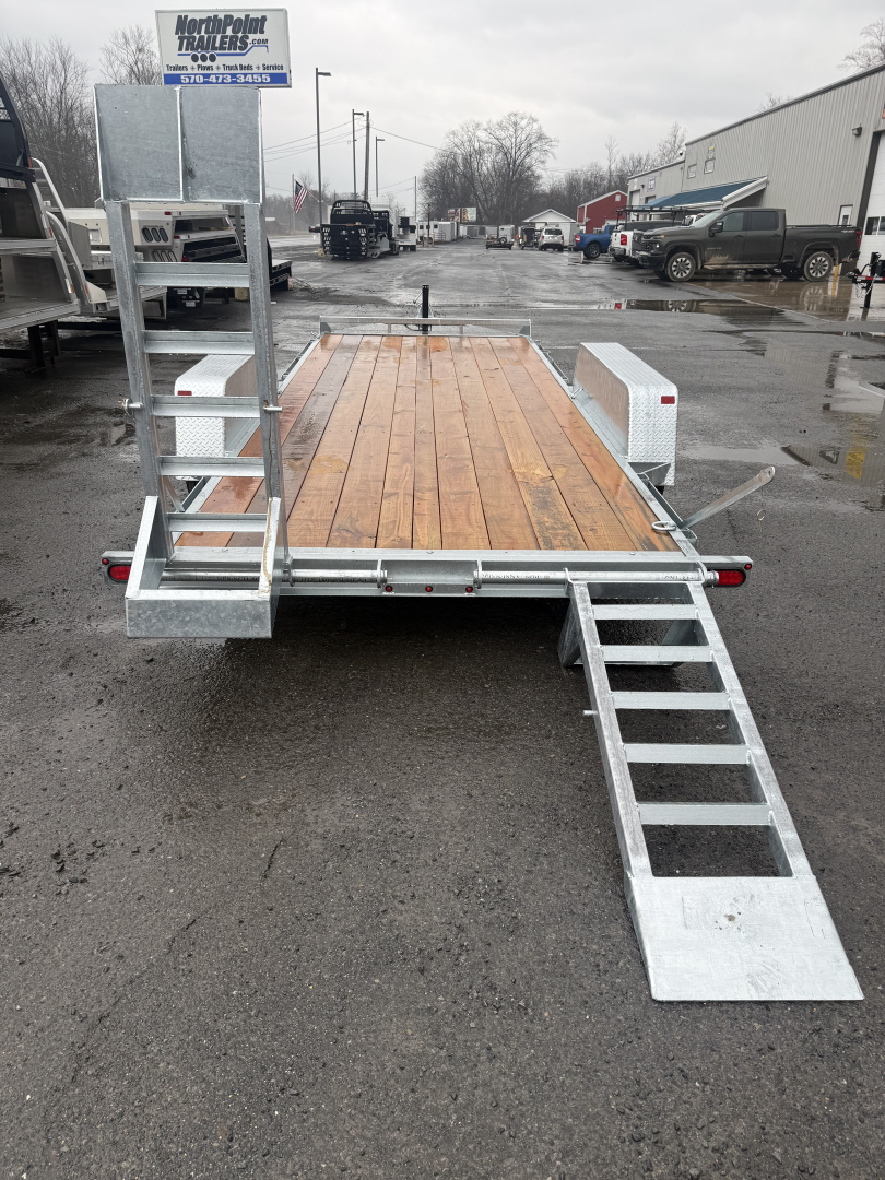 New 2026 BWISE 82x18' 10K - Galvanized Equipment Trailer