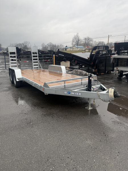 New 2026 BWISE 82x18' 10K - Galvanized Equipment Trailer