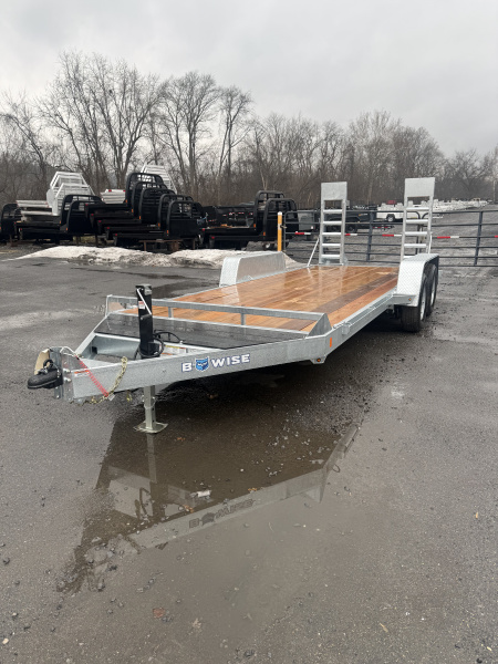 New 2026 BWISE 82x18' 10K - Galvanized Equipment Trailer