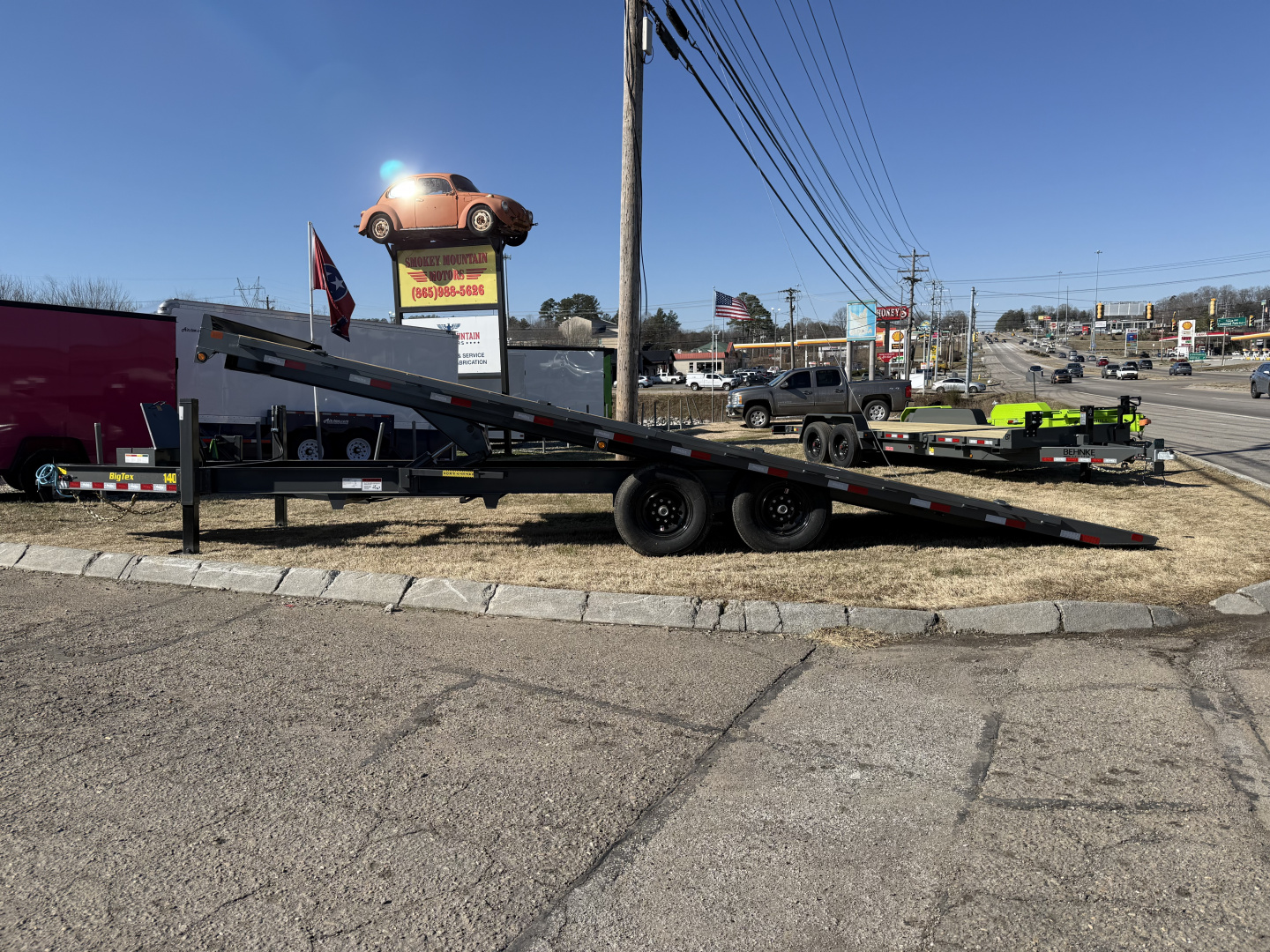 New 2026 Big Tex Trailers 14OT-22 DUAL ELECTRIC JACK REMOTE Equipment Trailer