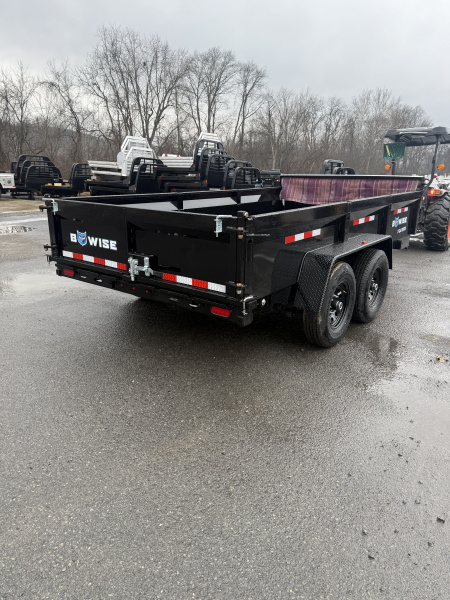 New 2026 BWise 7x12 -14K Dump Trailer - Ramps - 7 GA Floor - TARP KIT - BLACK