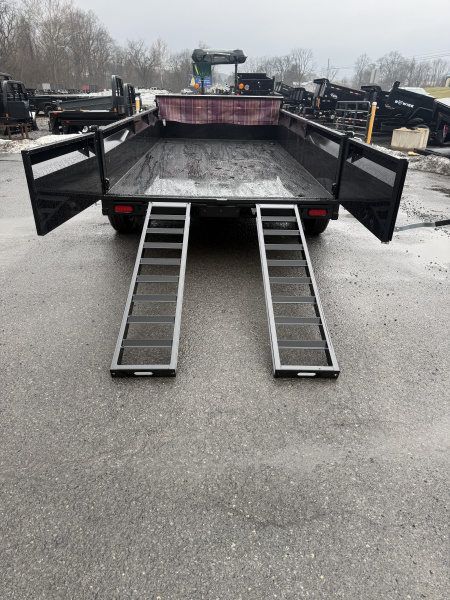New 2026 BWise 7x12 -14K Dump Trailer - Ramps - 7 GA Floor - TARP KIT - BLACK