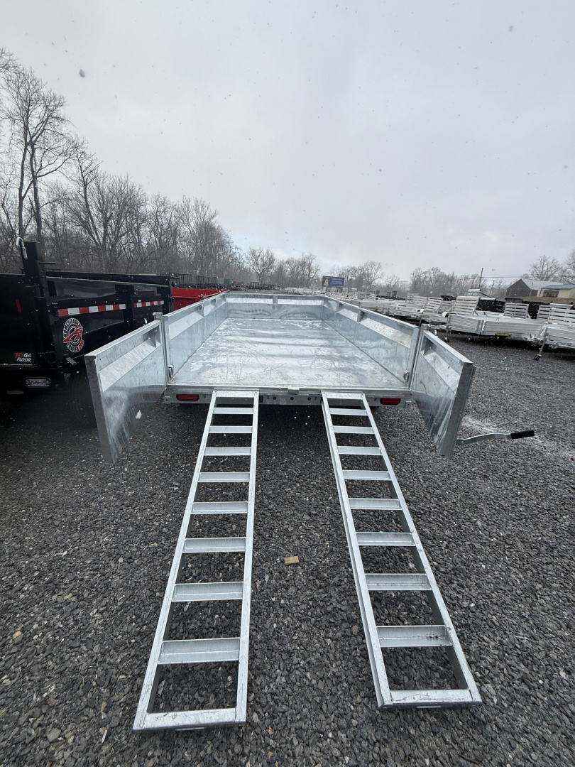 New 2026 BWise 7x14 -14K Dump Trailer - Galvanized - Ramps - 7 GA. FLOOR