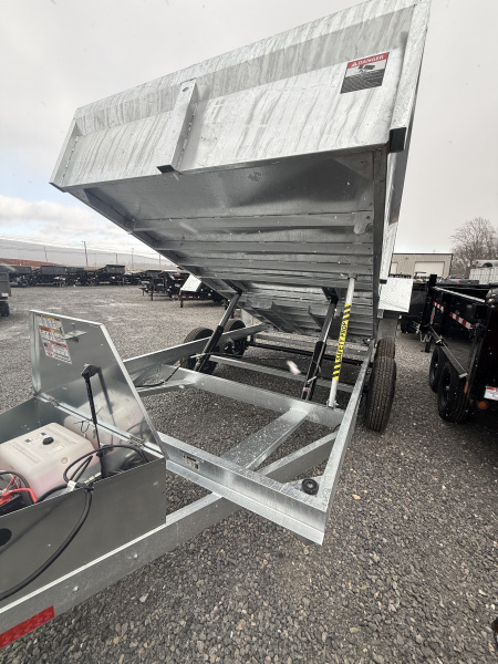 New 2026 BWise 7x14 -14K Dump Trailer - Galvanized - Ramps - 7 GA. FLOOR