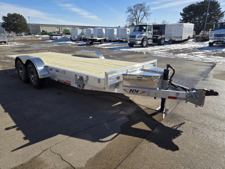 New 2026 H&H Trailers 82x20 Aluminum Electric Tilt Speed Loader Car Hauler 14K Equipment Trailer