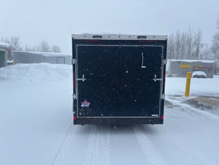 Used 2018 US Cargo 7x16 V-Nose Ramp Door Enclosed Trailer