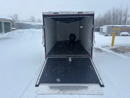 Used 2018 US Cargo 7x16 V-Nose Ramp Door Enclosed Trailer