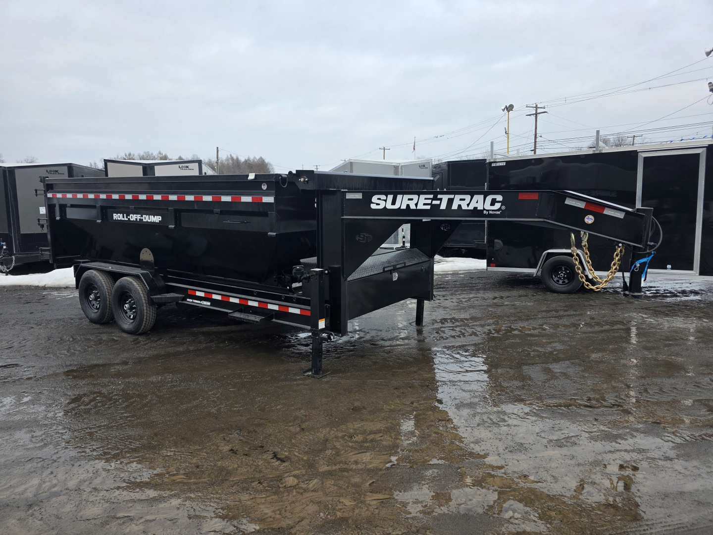 New 2026 Sure-Trac 16' GOOSENECK ROLL OFF TRAILER - 1 CAN Roll Off