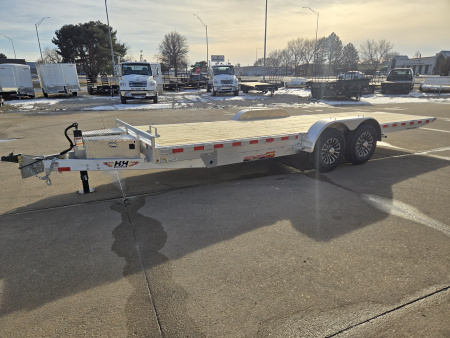 New 2026 H&H Trailers 82x22 Aluminum Electric Tilt Speed Loader 14K Equipment Trailer