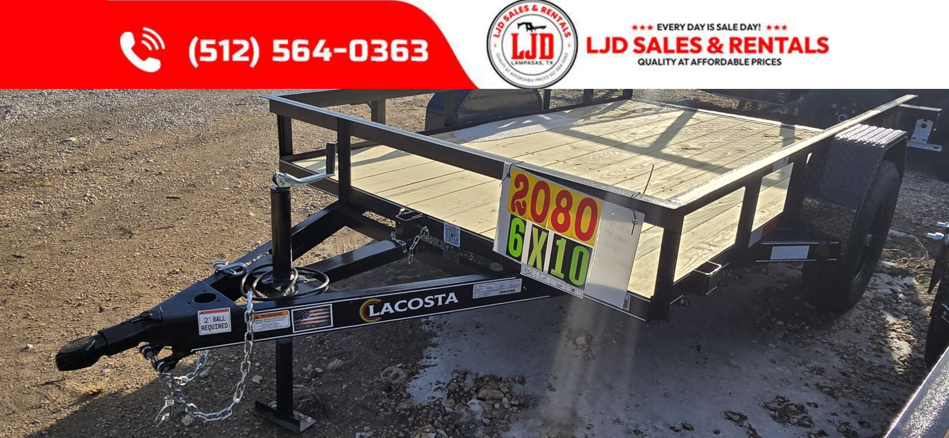 New 2026 Lacosta Trailers - Utility Trailer - 6 x 10 -