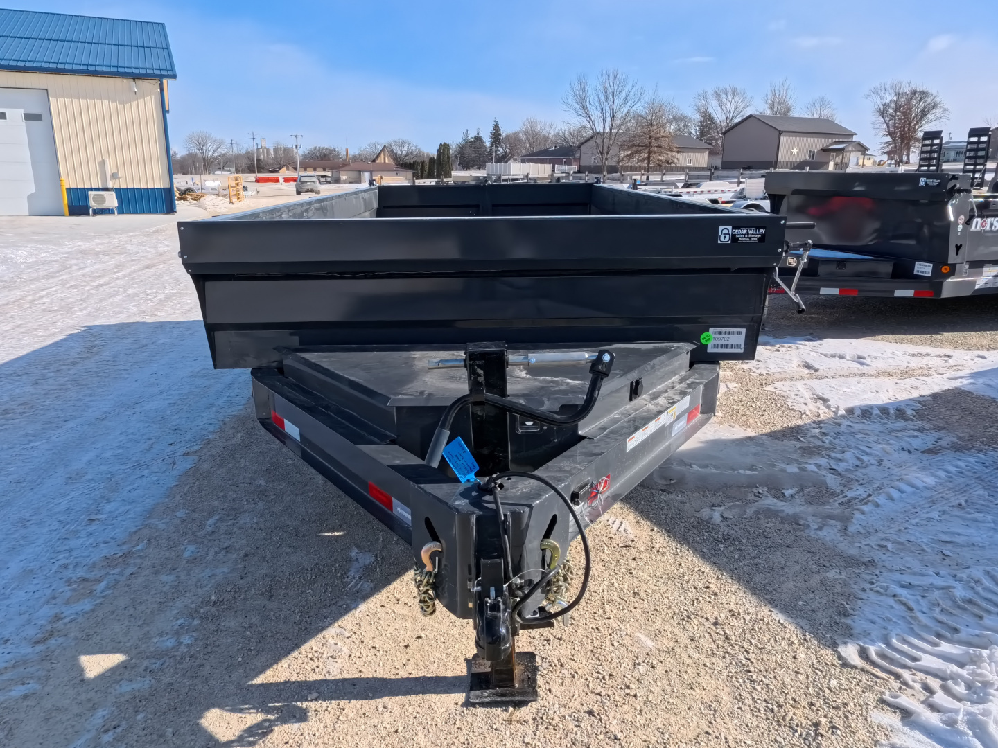 New 2026 Iron Bull 83 x 14 DWB Dump Trailer, 14,999lb. GVWR, Aluminum Ramps, Grey